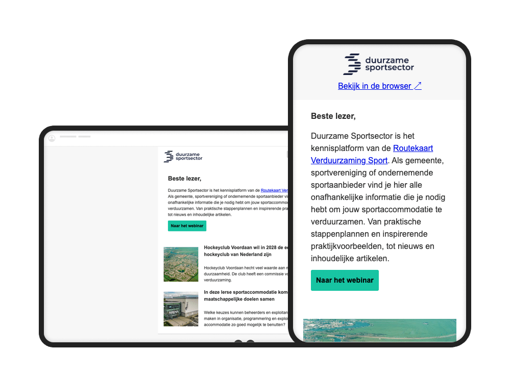 duurzaam nieuwsbrief voorbeeld